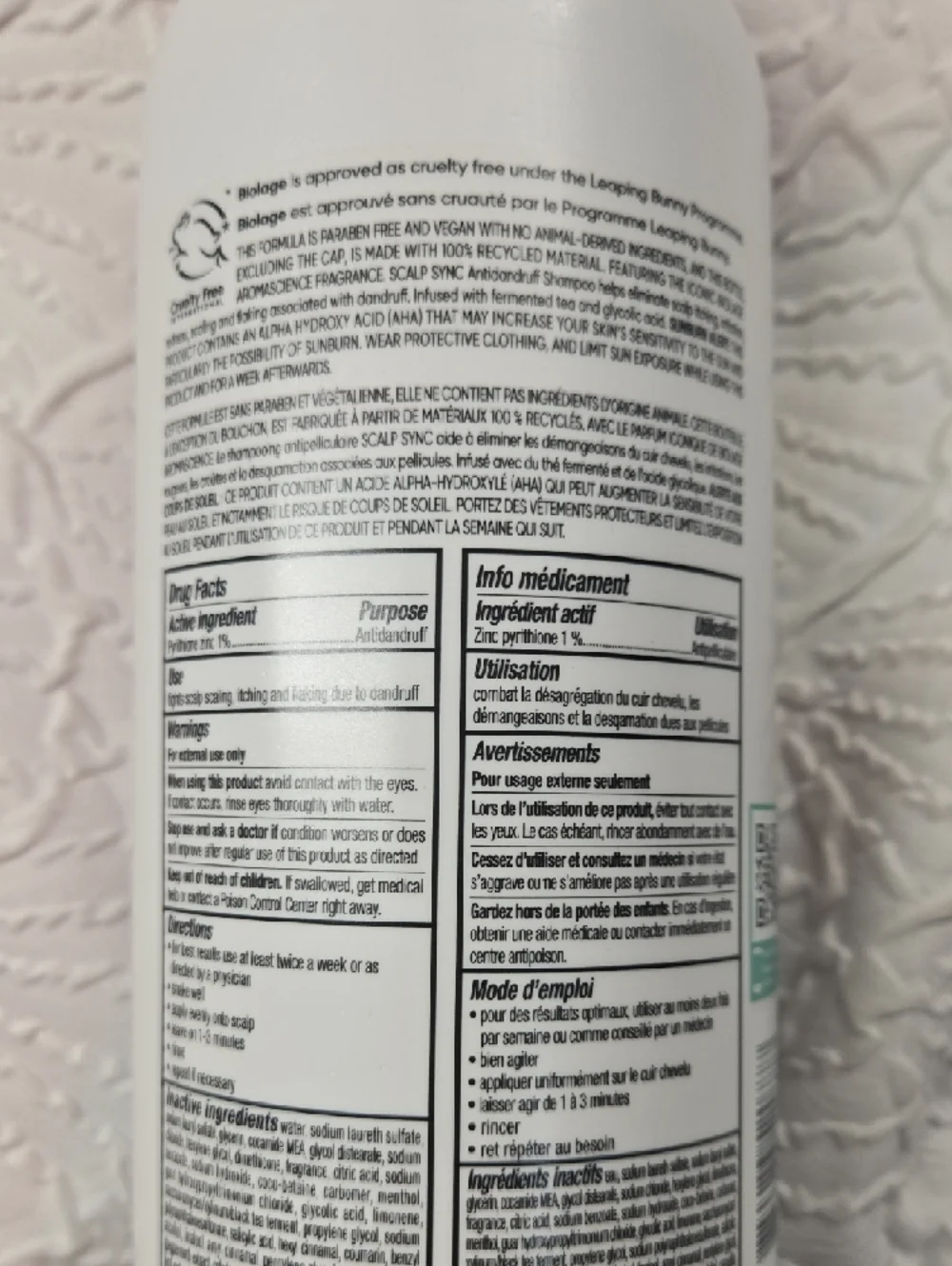 Biolage Scalp Sync Shampoo — 1 Liter Size Used a Couple Times, Almost Full
